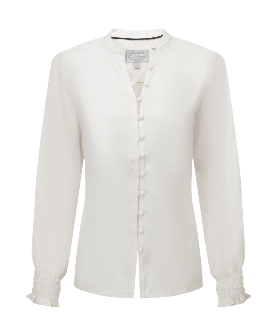 Schöffel Ladies Countrywear, the Melford Blouse in Dove