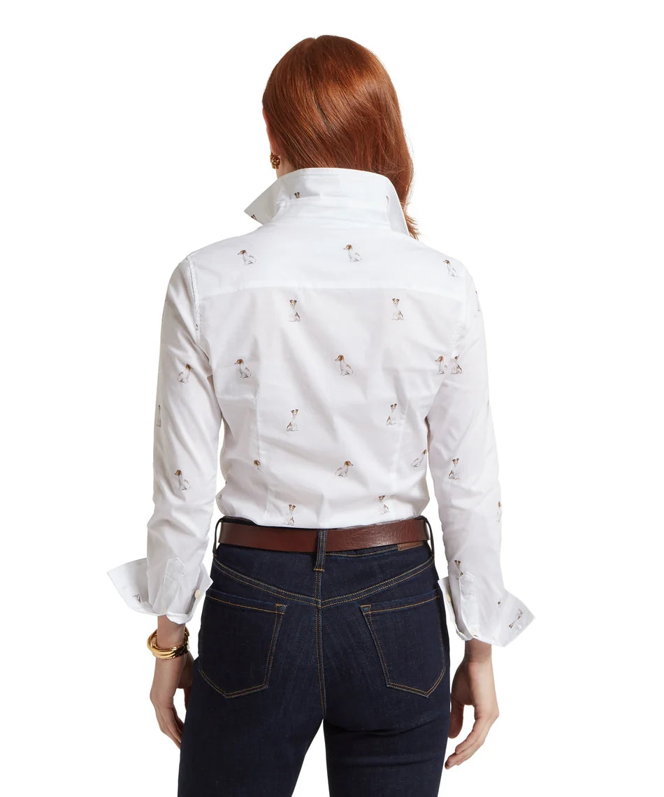 Schöffel Shirts , the Norfolk Shirt (Jack Russel Print)