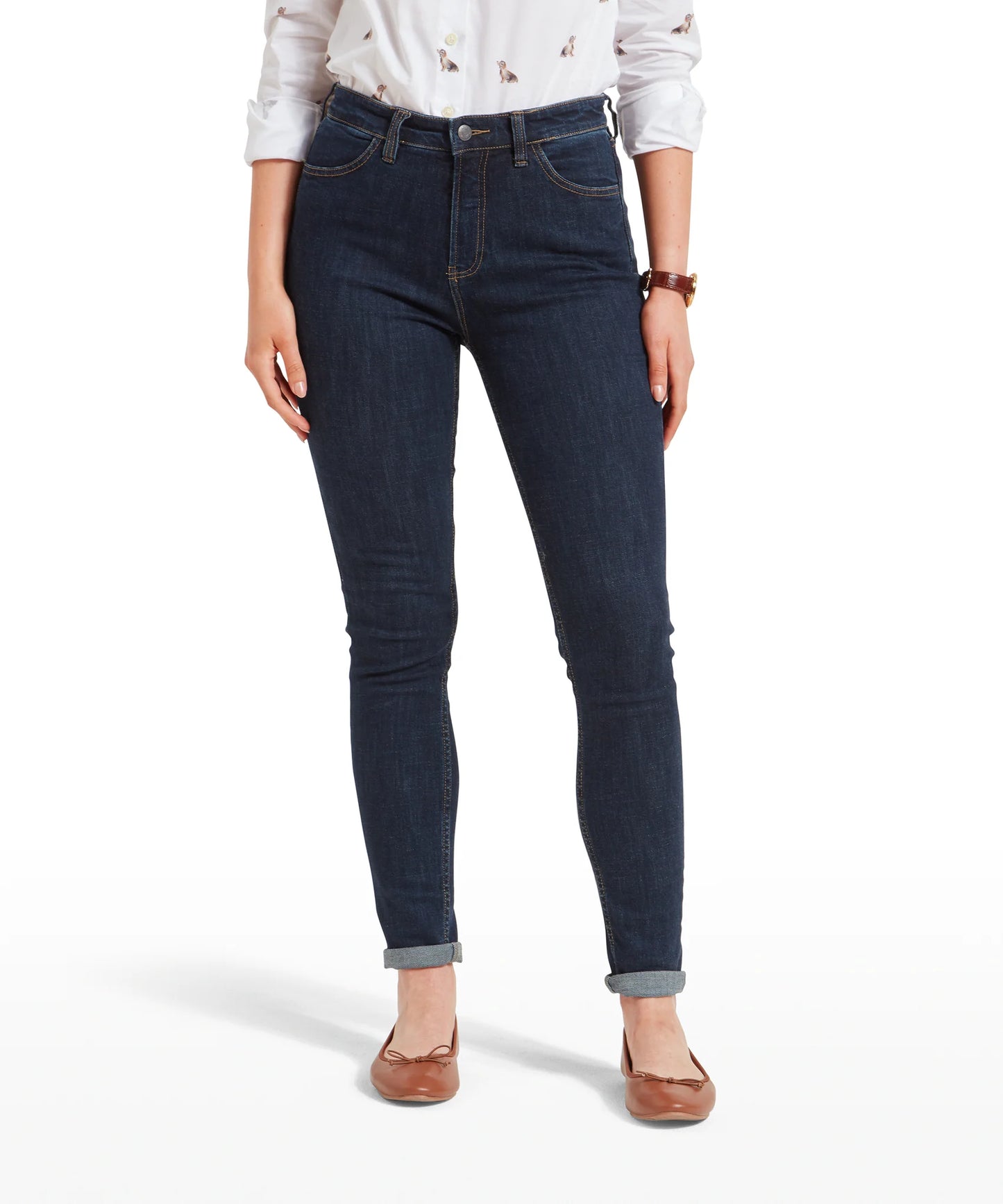 Schoffel Ladies Countrywear, the Poppy Jean in Dark Denim
