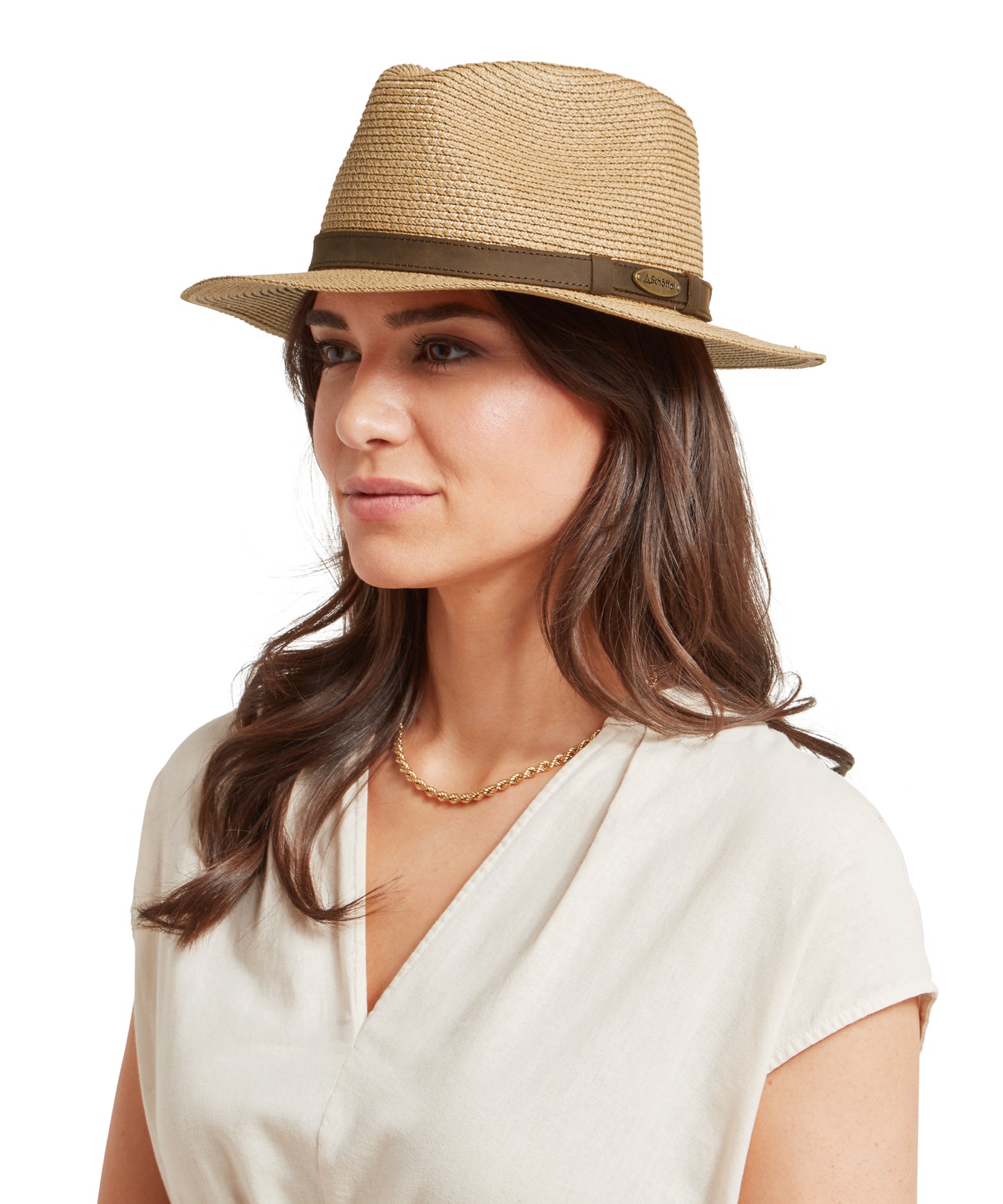 Schoffel Ladies, the Rock Fedora in Straw