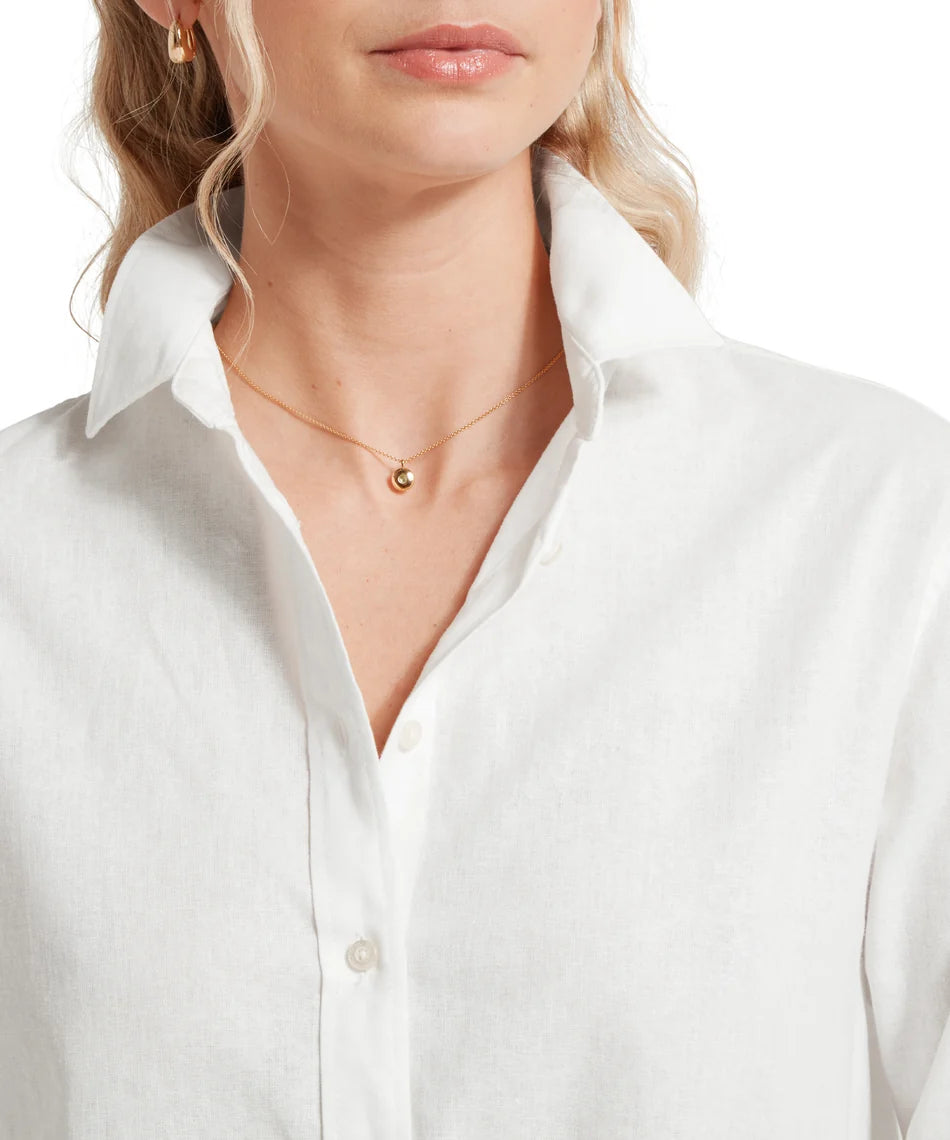 Schöffel Ladies, the Salthouse Linen Shirt in White