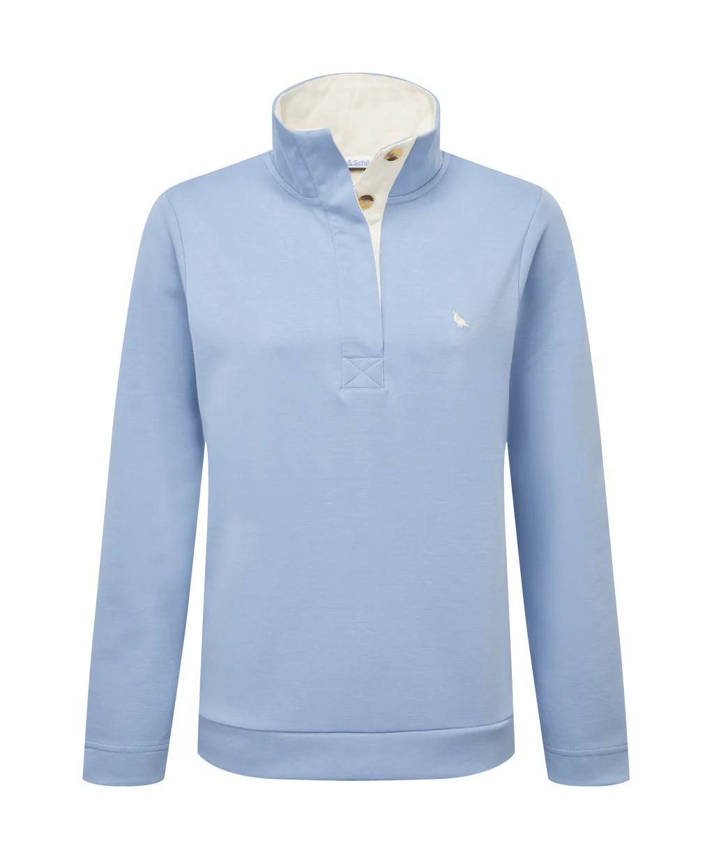 Schoffel Ladies, the Sandown Sweatshirt in Denim Blue