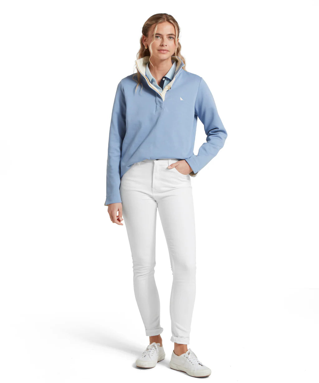 Schoffel Ladies, the Sandown Sweatshirt in Denim Blue