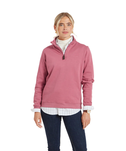 Schoffel Ladies, the Sennen Cove Sweatshirt in Dark French Rose