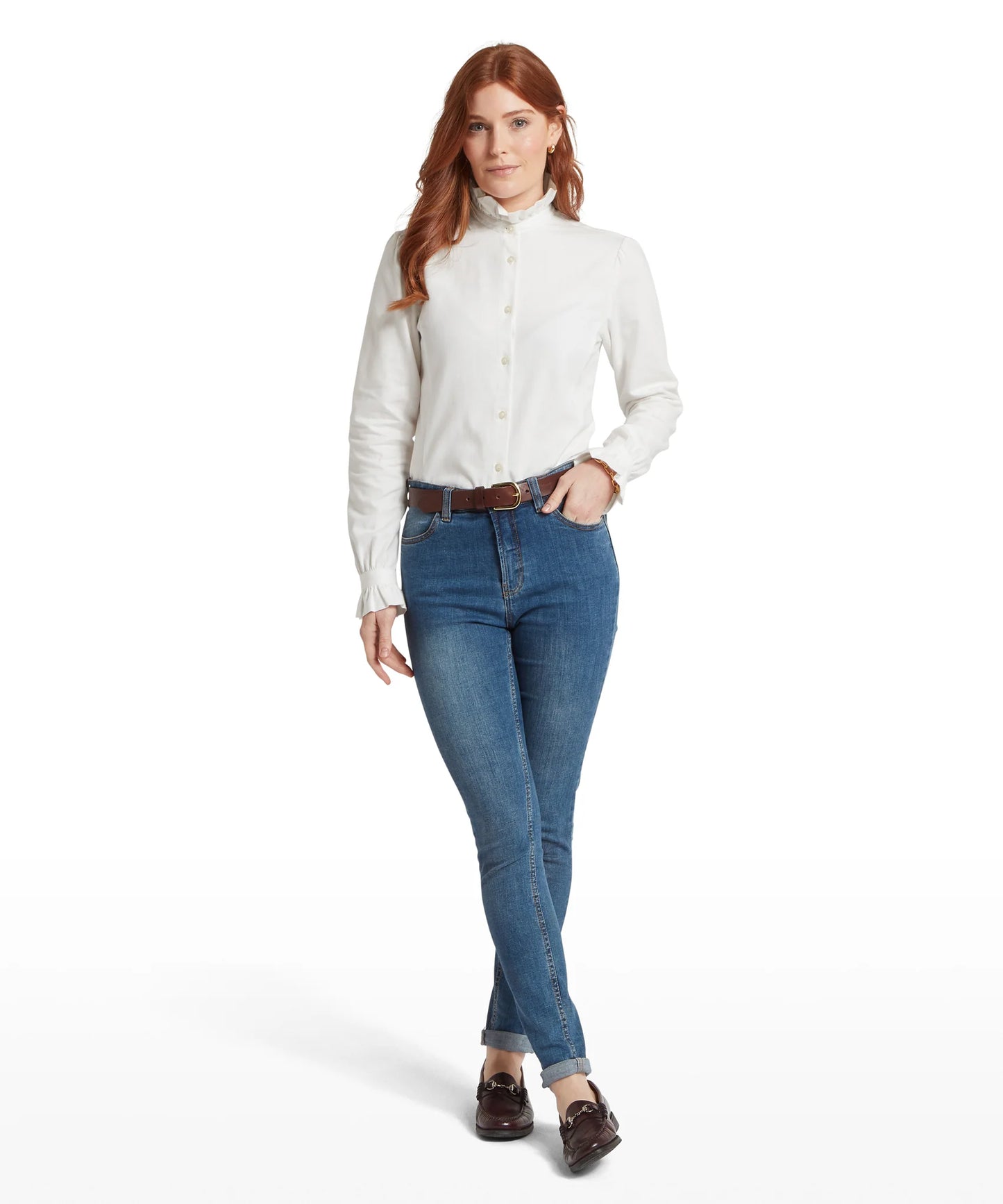 Schoffel Ladies Countrywear, the Sheringham Shirt in White