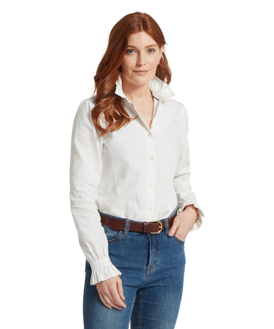 Schoffel Ladies Countrywear, the Sheringham Shirt in White