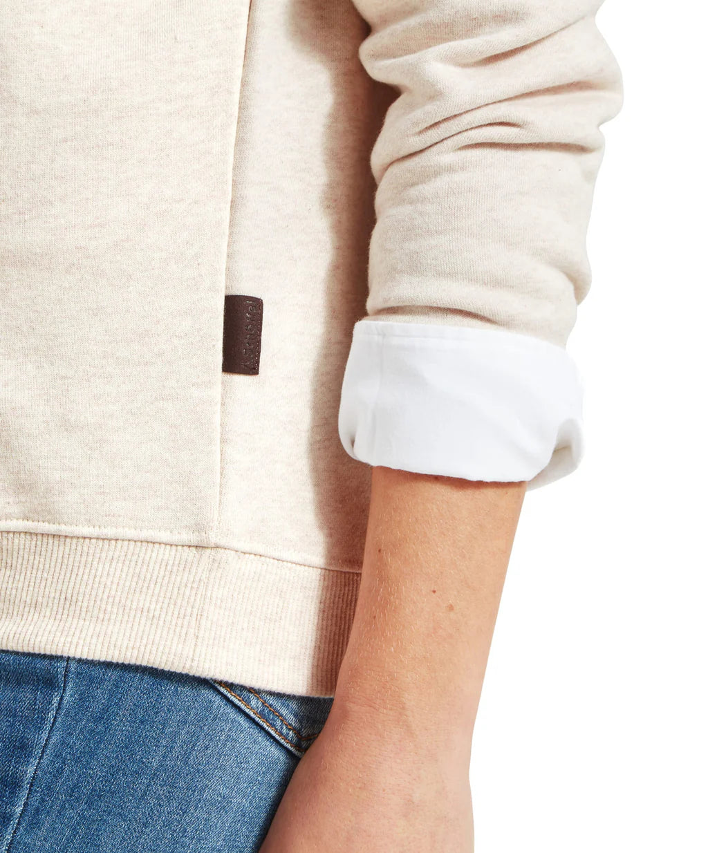 Schoffel Ladies, the St Issey Sweatshirt in Oat Marl