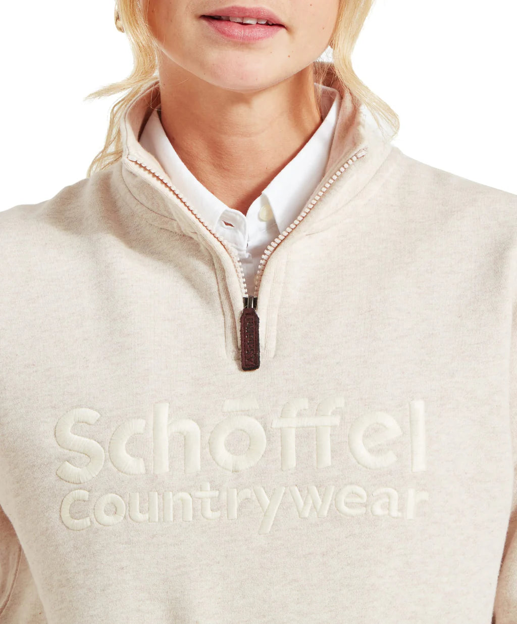 Schoffel Ladies, the St Issey Sweatshirt in Oat Marl