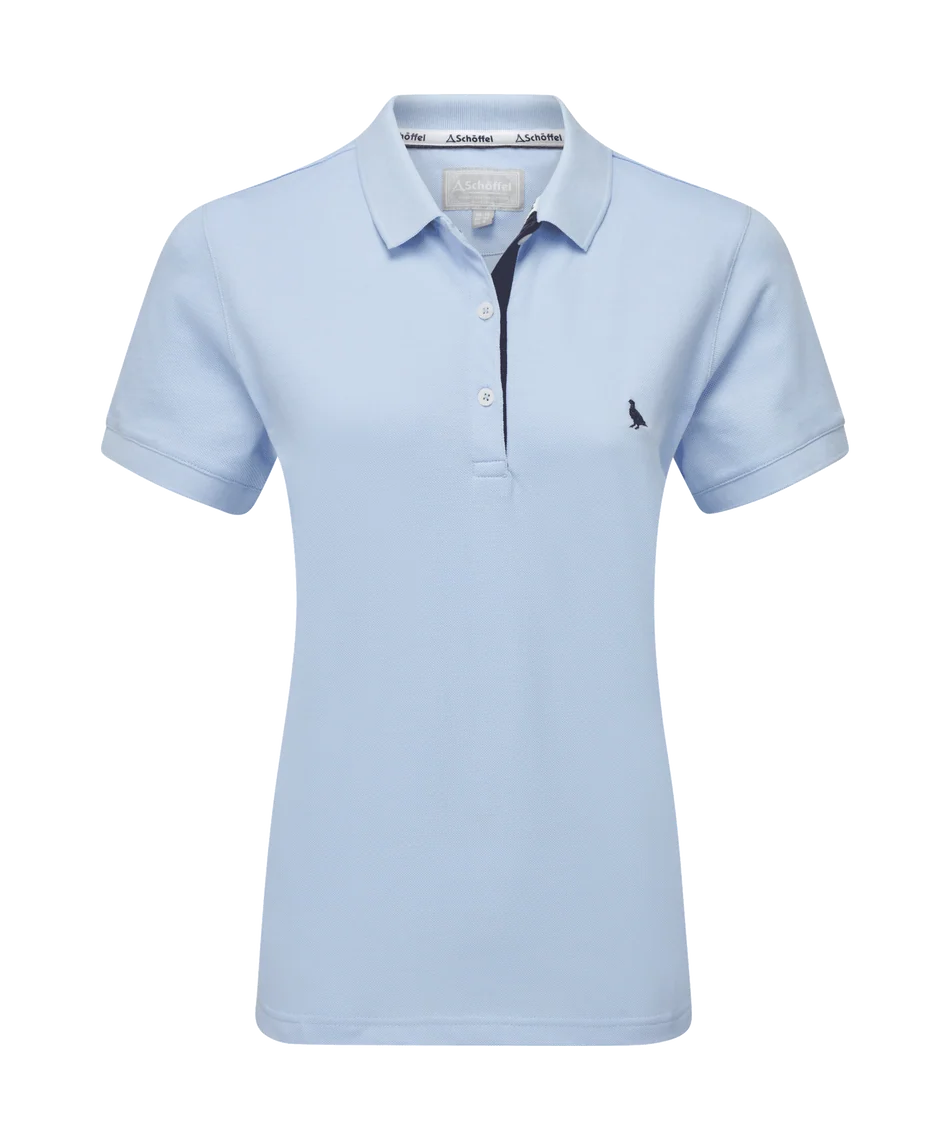 Schöffel Polo Shirts , the Women'S St Ives Polo Shirt (Sky Blue)