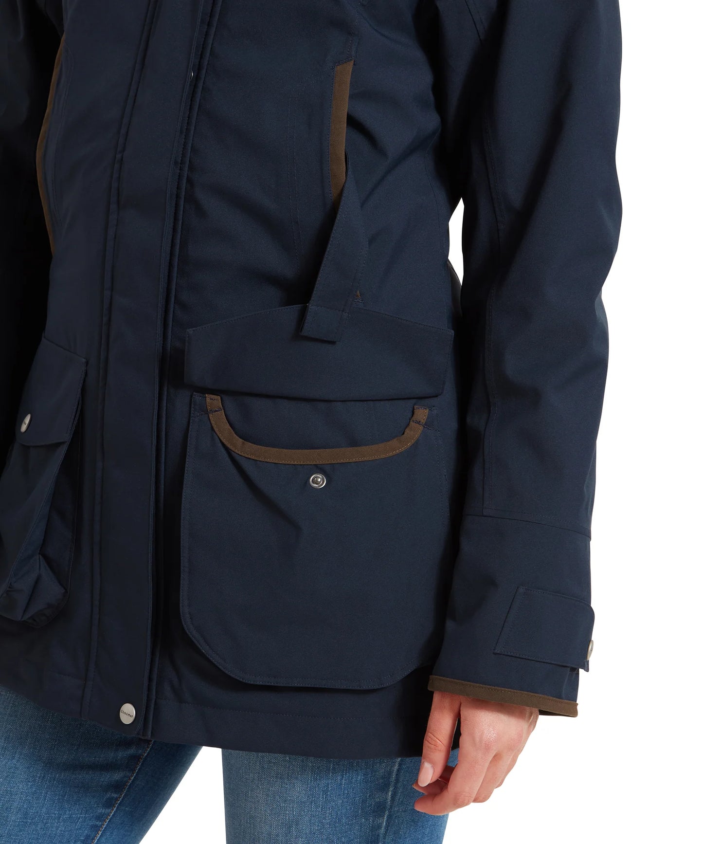 Schoffel Ladies Countrywear, the Teal Ultralight Coat in True Navy