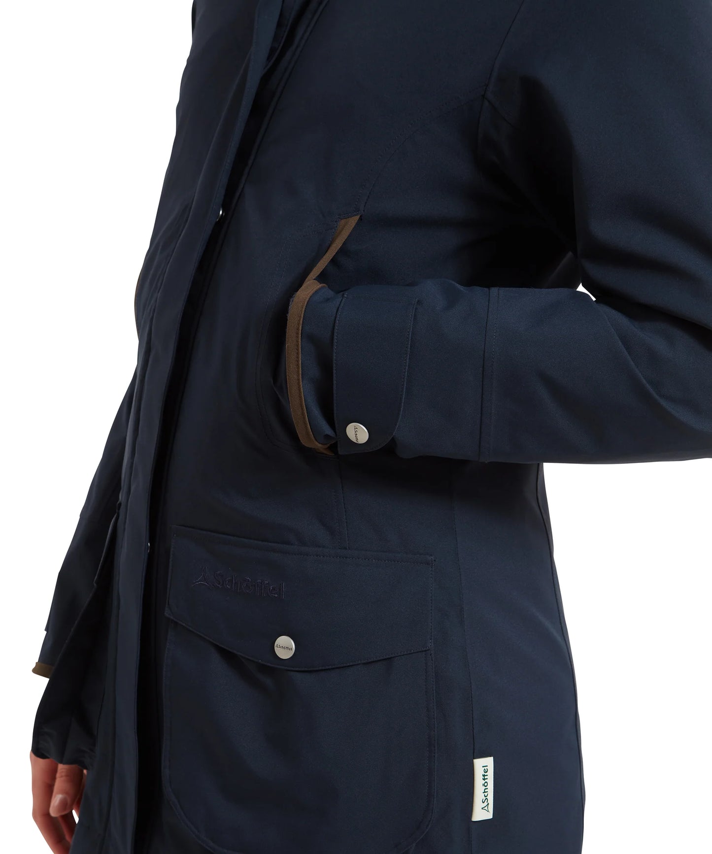 Schoffel Ladies Countrywear, the Teal Ultralight Coat in True Navy