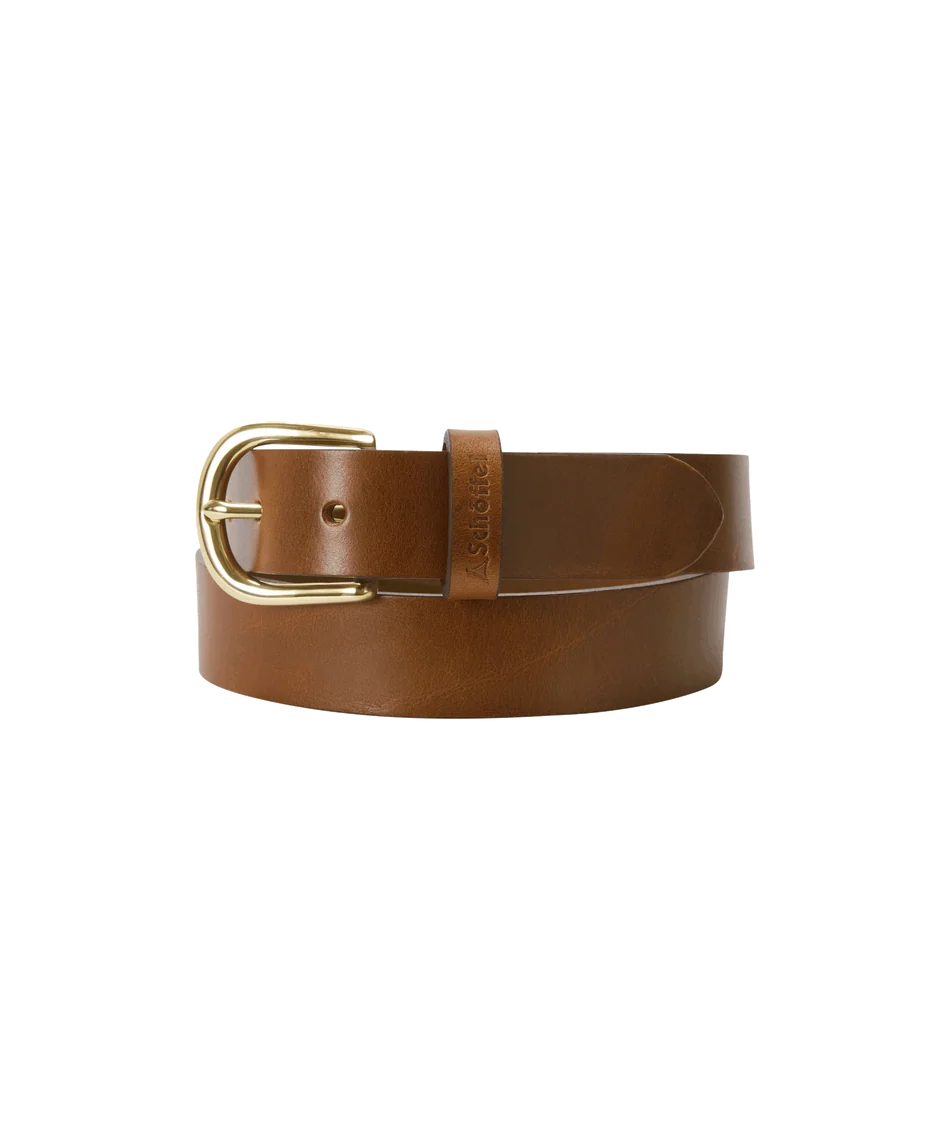 Schöffel, the Tideswell Leather Belt in Chestnut