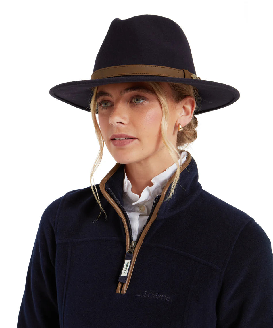 Schoffel Accessories , the Willow Fedora Ii (Navy)