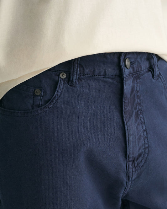 Gant Cotton Linen Slim Jeans (Marine)