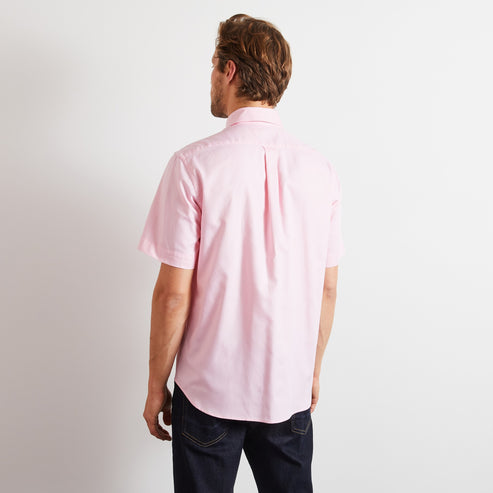 Eden Park Shirts - Short sleeved pink cotton Classic Oxford