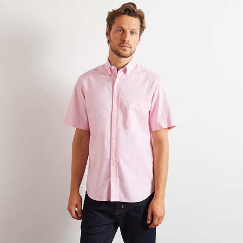 Eden Park Shirts Short sleeved pink cotton Classic Oxford – Hall