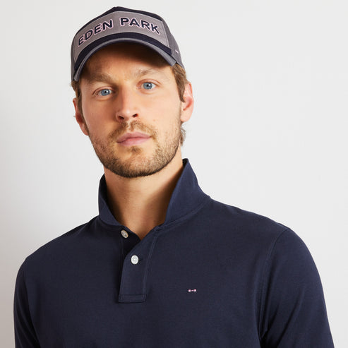 Eden Park Polo Shirts - Navy blue stretch pima cotton polo