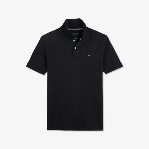 Eden Park Polo Shirts - Navy blue stretch pima cotton polo