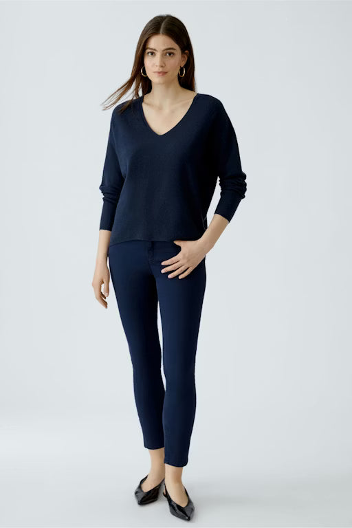 Oui Knitwear , the FREYJA pullover Dk.Blue