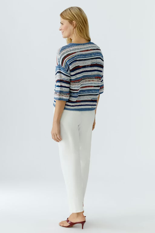 Oui Knitwear , the Jumper Blue White