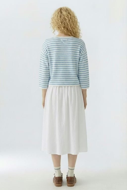 Oui Knitwear , the Jumper Offwhite Blue