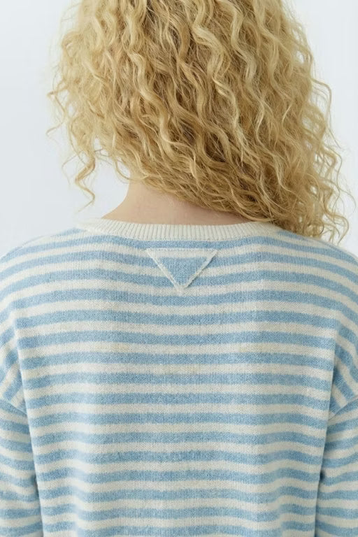 Oui Knitwear , the Jumper Offwhite Blue