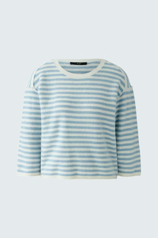 Oui Knitwear , the Jumper Offwhite Blue