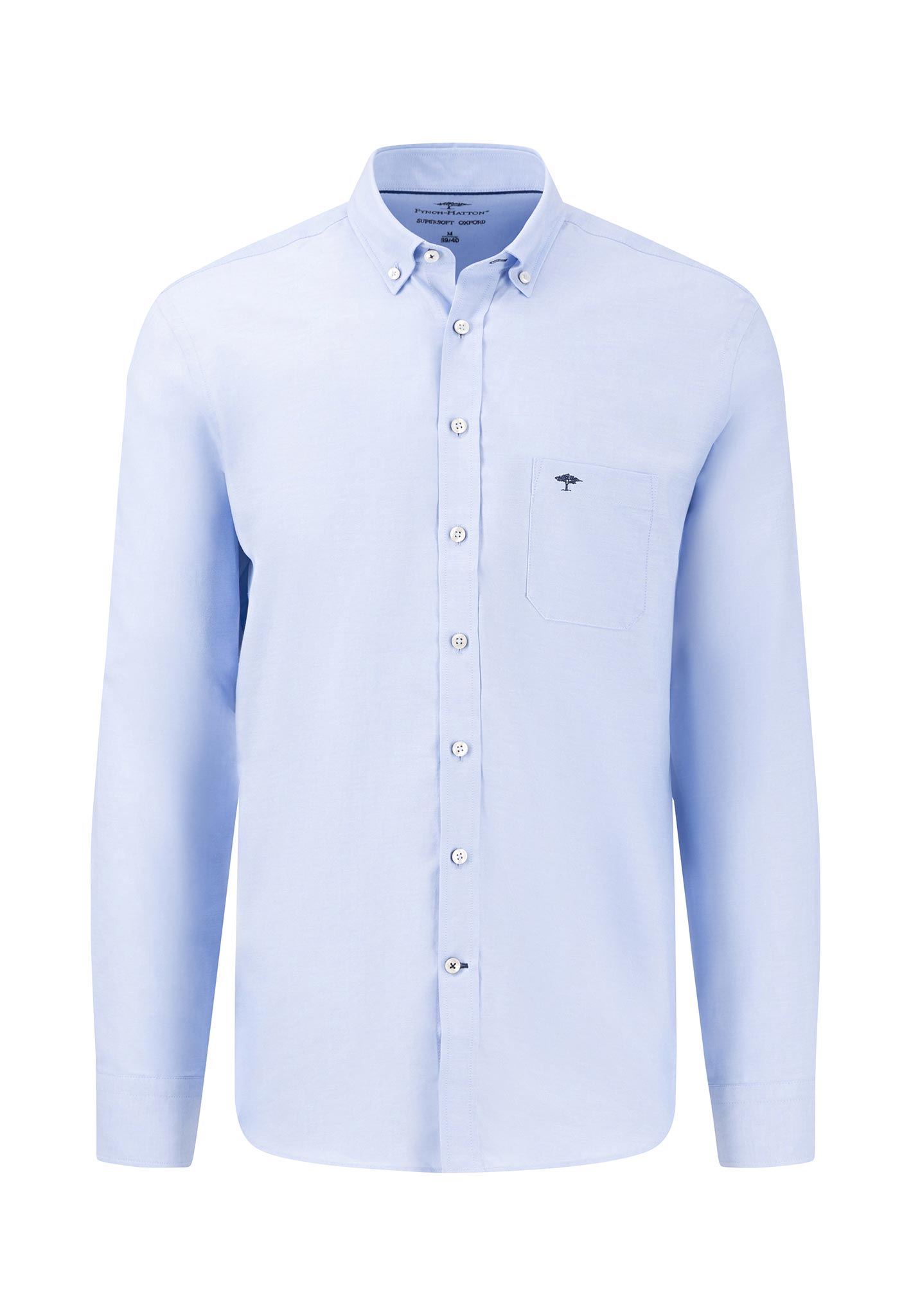 Fynch Hatton, The All Season Oxford Shirt, Long Sleeve, Button Down - Blue