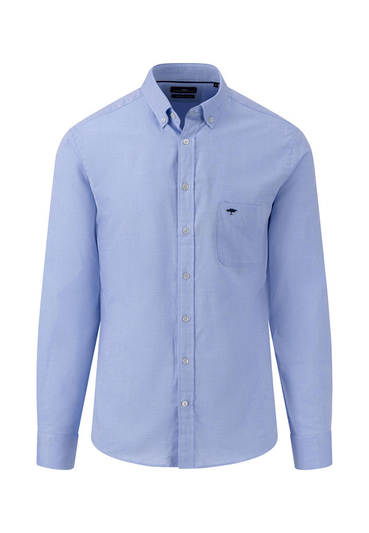 Fynch Hatton Structure Shirt, Button Down Long Sleeve Shirt (summer breeze)