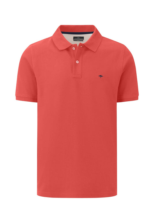 Fynch Hatton Basic Polo, Supima Cotton Polo Shirts (orient red)
