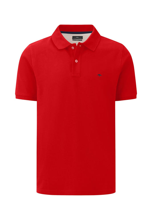 Fynch Hatton Basic Polo, Supima Cotton Polo Shirts (VIVID RED)
