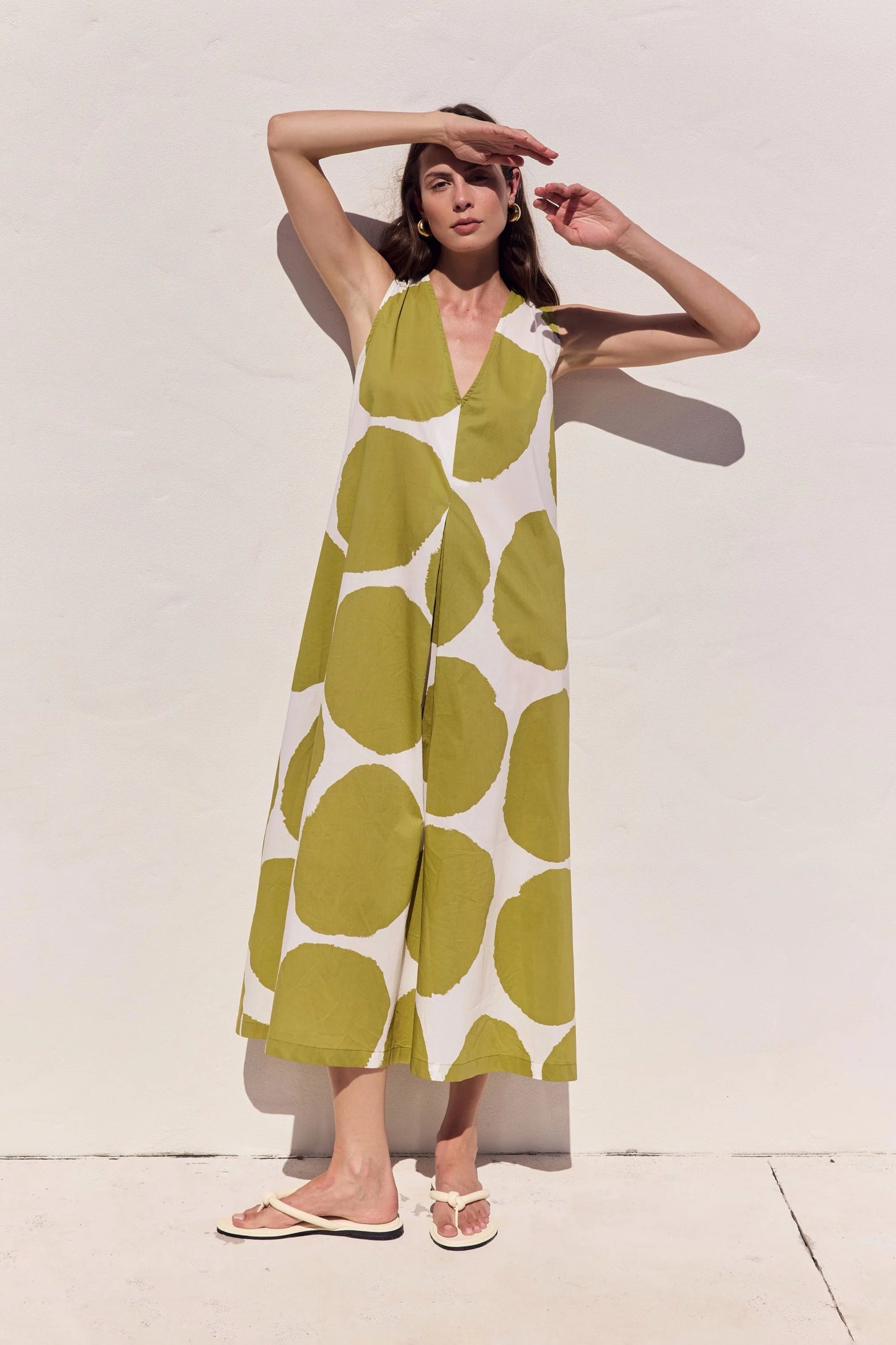 Tirelli Dress , the Inverted Pleat Poplin Dress