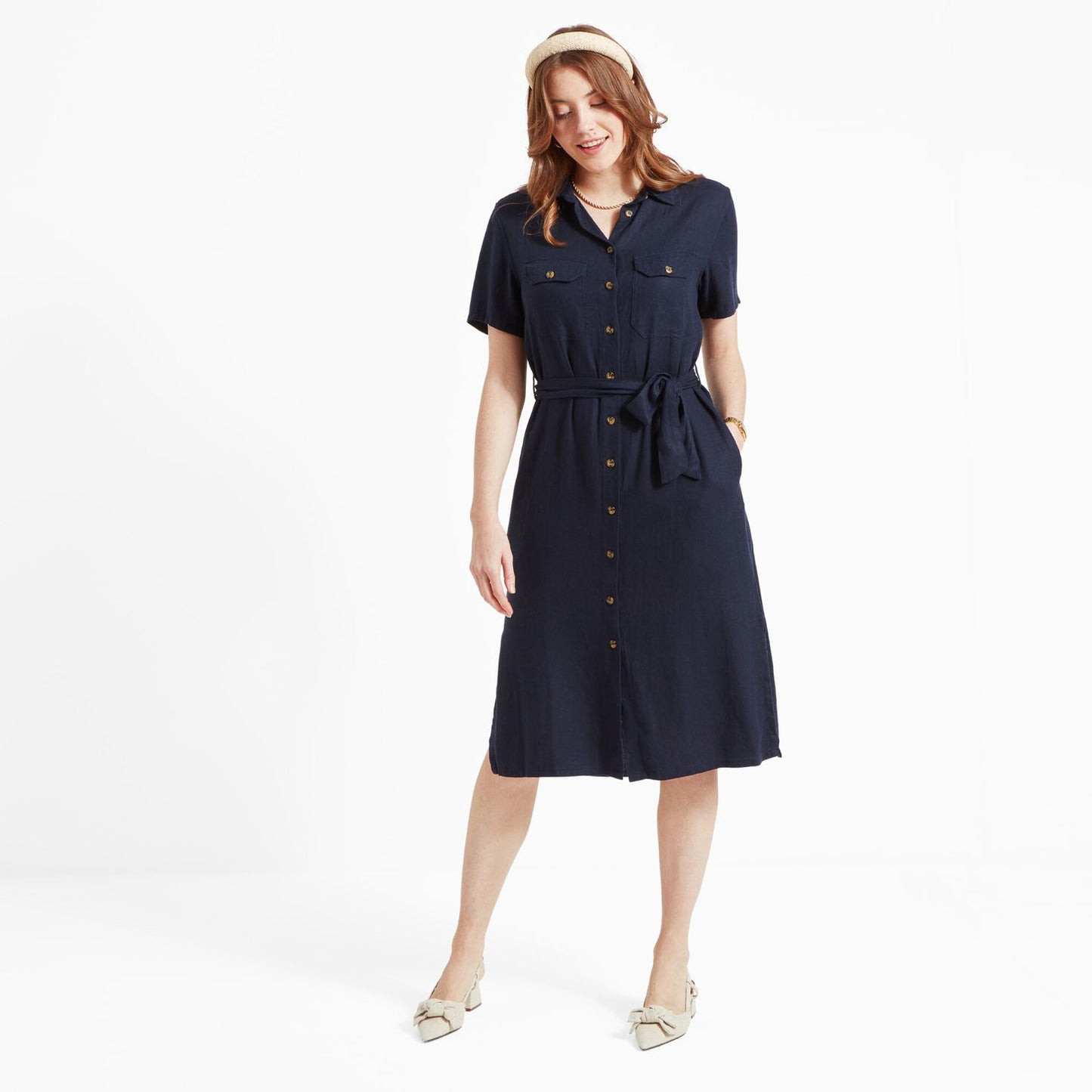 Schoffel Ladies, The Daisy Linen Dress (Navy-8880)