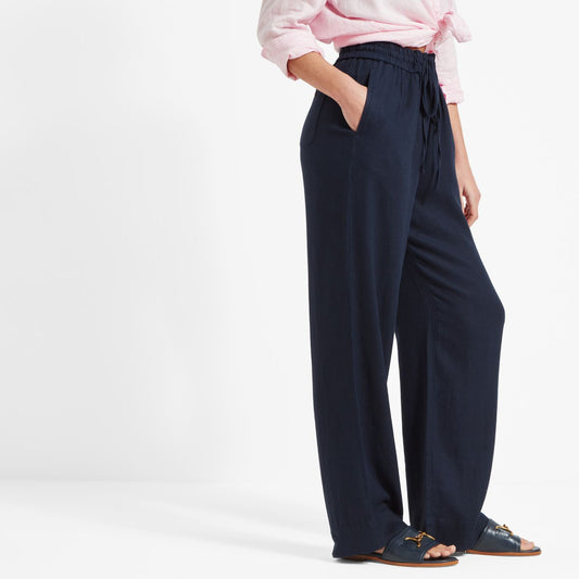 Schoffel Ladies, The Daphne Linen Trousers (Navy-8880)