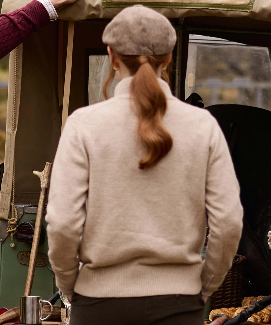 Schöffel, the Thoralby 1/4 Zip Jumper in Oatmeal