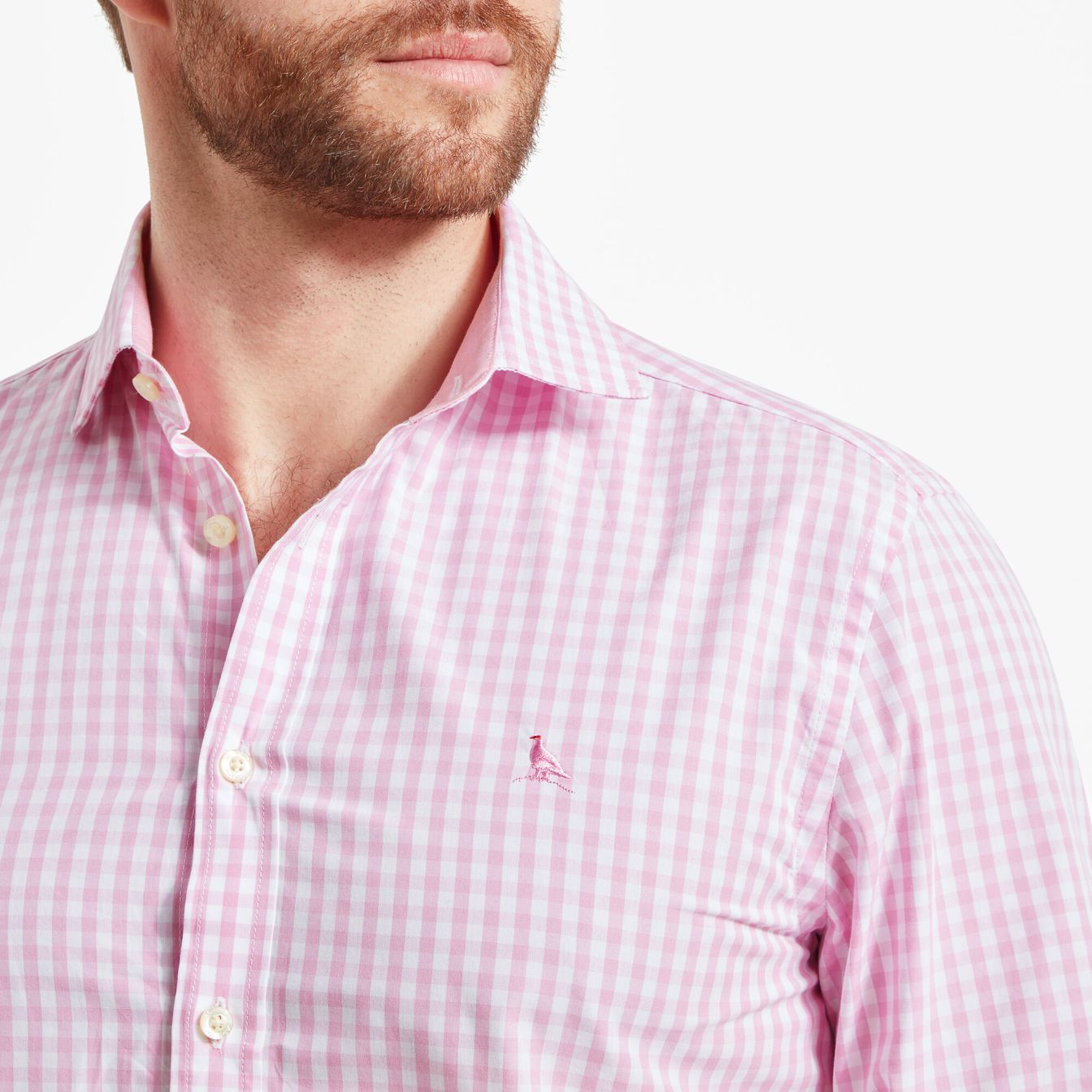 Schoffel Thorpeness Tailored Shirt (Pink Check 2630)