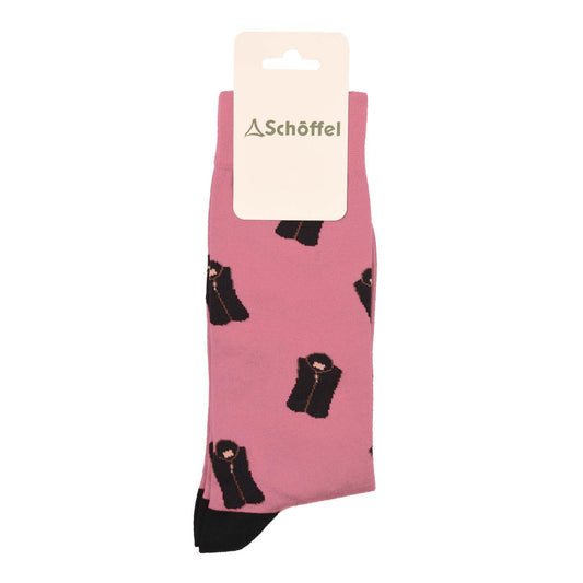 Schoffel Ladies, The Ladies Single Cotton Sock - Pink Lyndon