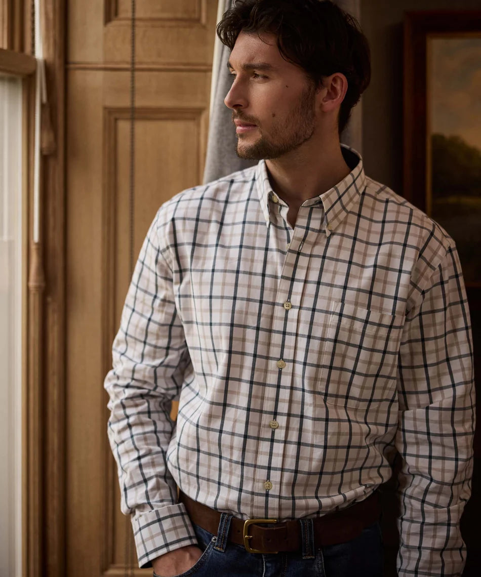 Schöffel, the Brancaster Classic Shirt - Oxford Navy Check