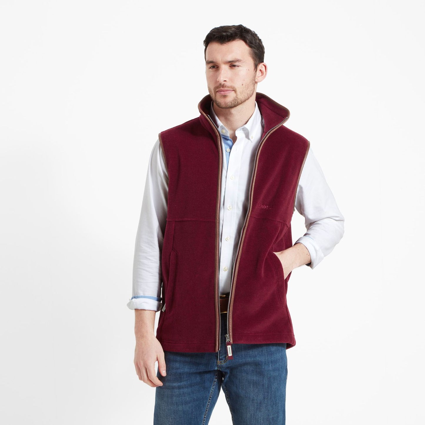 Schoffel, The Oakham Fleece Gilet - 22-2844 Claret