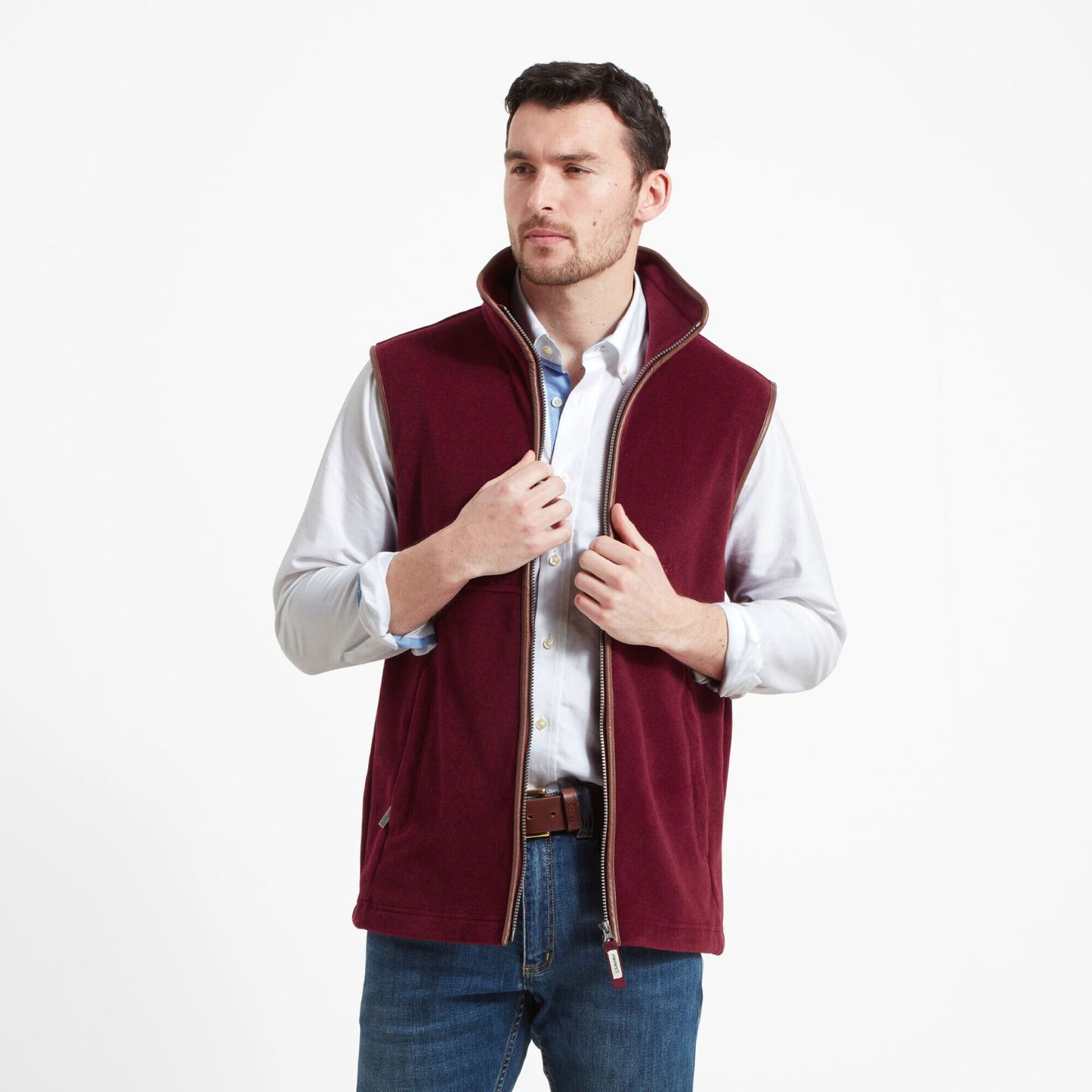 Schoffel, The Oakham Fleece Gilet - 22-2844 Claret