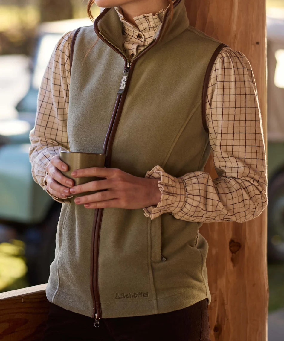 Schöffel, the Lyndon Ii Fleece Gilet in Sage Green