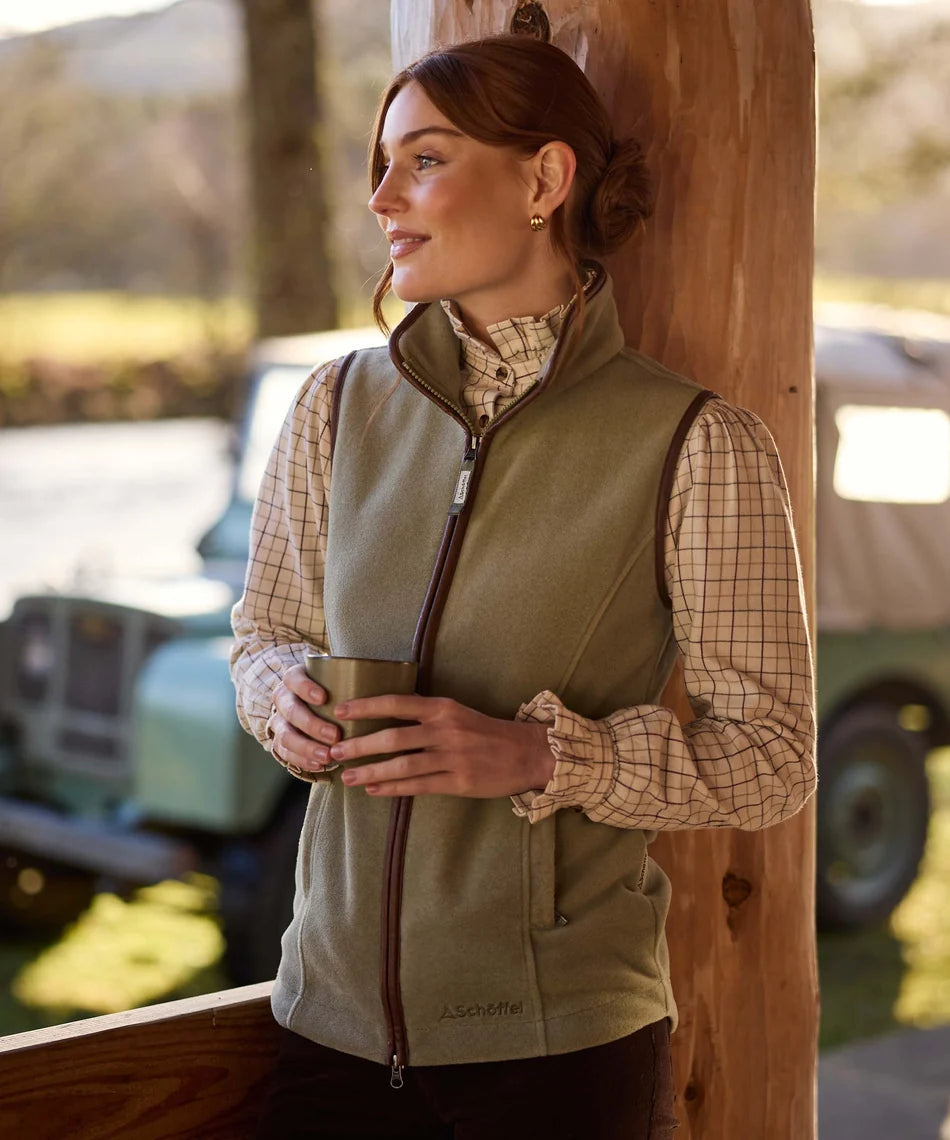 Schöffel, the Lyndon Ii Fleece Gilet in Sage Green