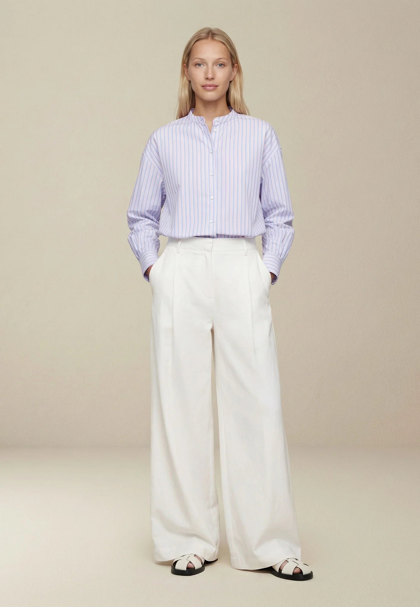 Fynch Hatton Shirts , the Blouse Sleeve Detail Stripe
