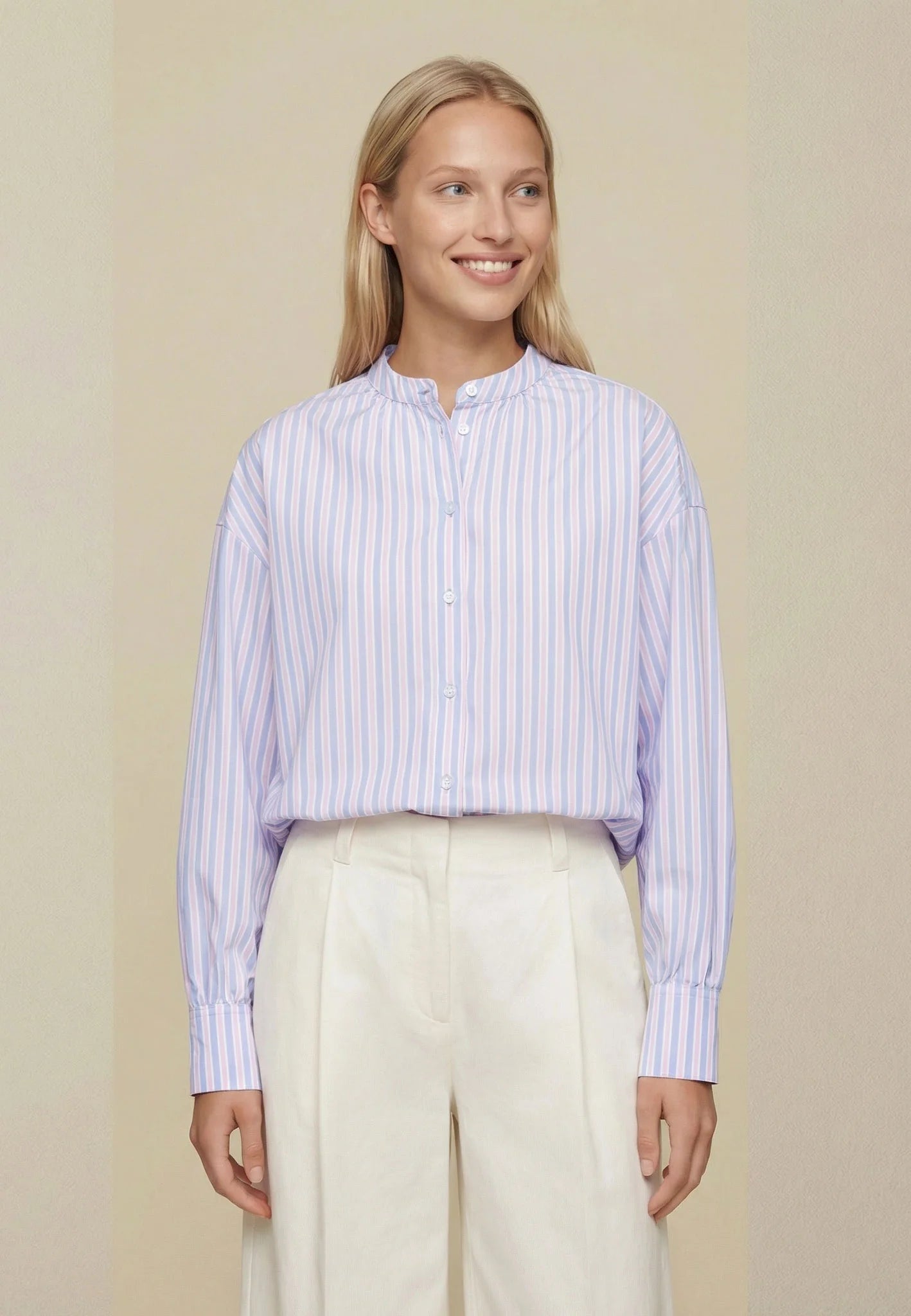Fynch Hatton Shirts , the Blouse Sleeve Detail Stripe