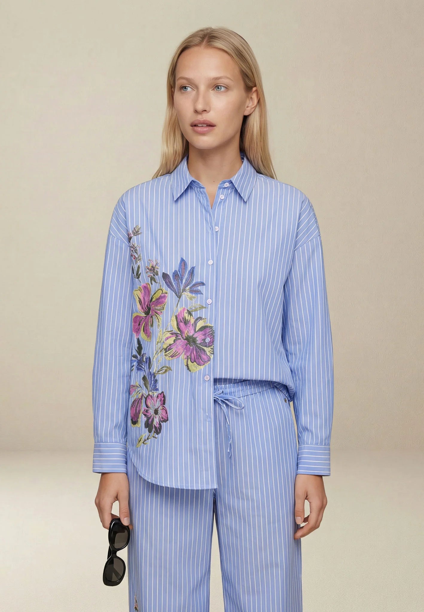 Fynch Hatton Shirts , the Blouse Flower Stripe