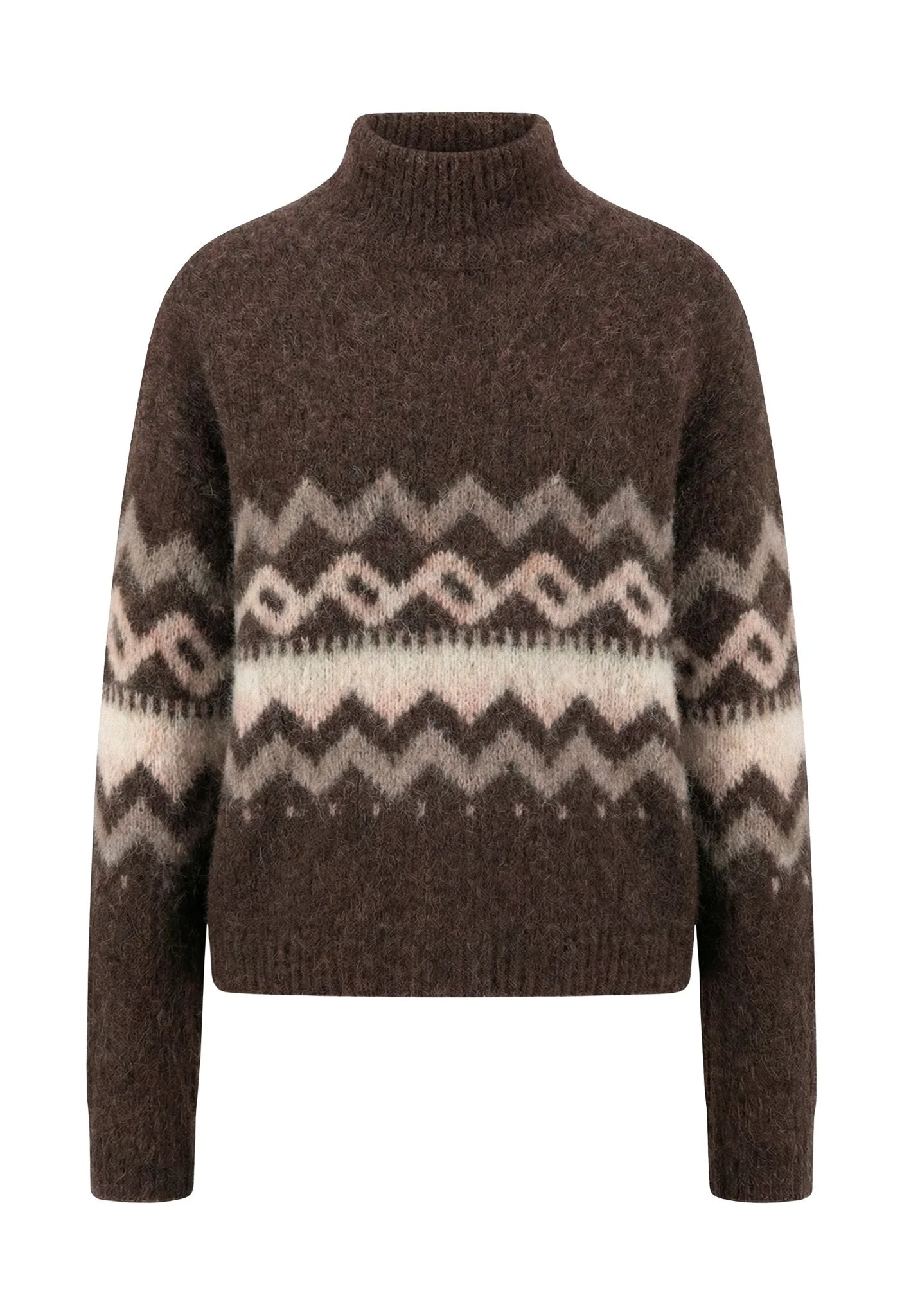 Fynch-Hatton Knitwear, the Espresso Pullover Norway Hairy Yarn *Rws
