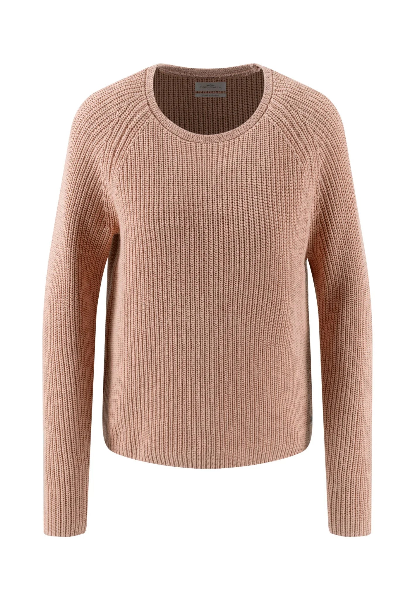 Fynch-Hatton Knitwear, the Silky Rose Pullover O-Neck Cotton