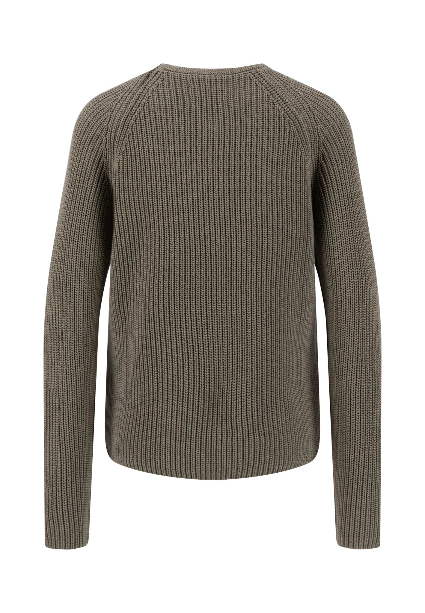 Fynch-Hatton Knitwear, the Dusty Green Pullover O-Neck Cotton