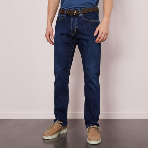 Eden Park Jeans In Regular Fit.  Blue jeans in stretch cotton