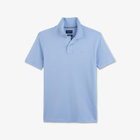 Eden Park Polo Shirts - Horizon Light blue stretch pima cotton polo